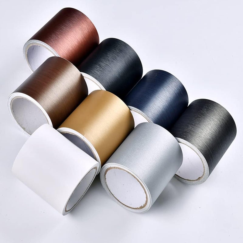 Kelendle Metallic Wallpaper Border Peel and Stick Flexible Molding Trim Self Adhesive Decorative Wall Lines Border Lines for Bathroom Kitchen Hotel DIY Home Decoration 4.2x196.8 Copper - Image 3